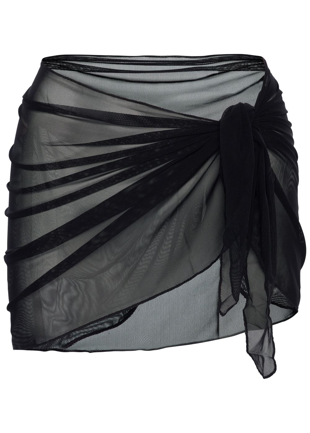 Venus Mesh Wrap Skirt in Black Beauty